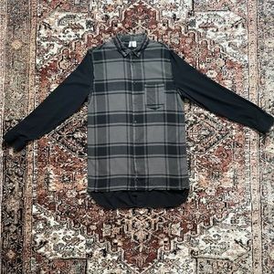 H&M - Gray/Black Checkered Flannel